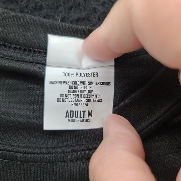 Augusta Sportswear Mens T- Shirt Black Size Medium 100% Polyester Short Sleeve - Picture 7 of 12